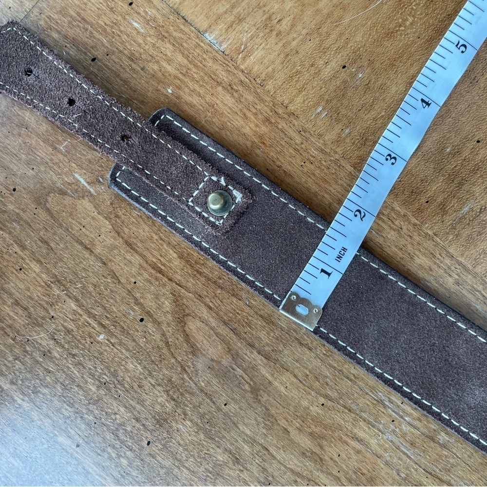 GAP Brown Suede Leather Ring Buckle Belt size Large - Picture 6 of 8
